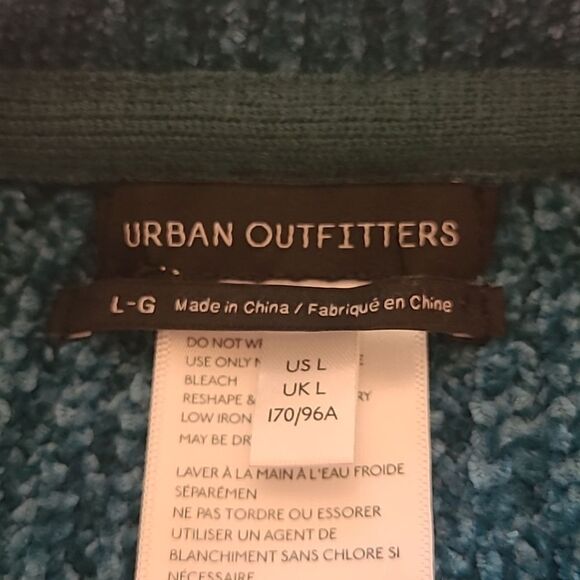 Urban Outfitters Pink Blue Brown Color blocked Cropped Sweater Size L - Picture 8 of 9